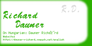 richard dauner business card